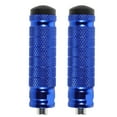 thumbnail image 1 of Raindrops 2Pcs Blue Motorcycle Foot Rests Rear Pedals Enhanced Stability Metal Foot Pegs, 1 of 7