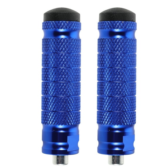 Raindrops 2Pcs Blue Motorcycle Foot Rests Rear Pedals Enhanced Stability Metal Foot Pegs