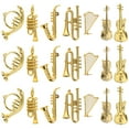 thumbnail image 1 of Raindrops Durable Golden Miniature Musical Instruments Set for Dollhouse Decor 35pcs Plastic Collection, 1 of 7
