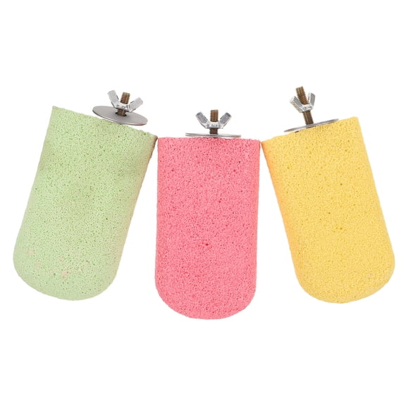 Raindrops 3Pcs Parrot Platform Perch Stand with Vibrant Colors for Cage Decor