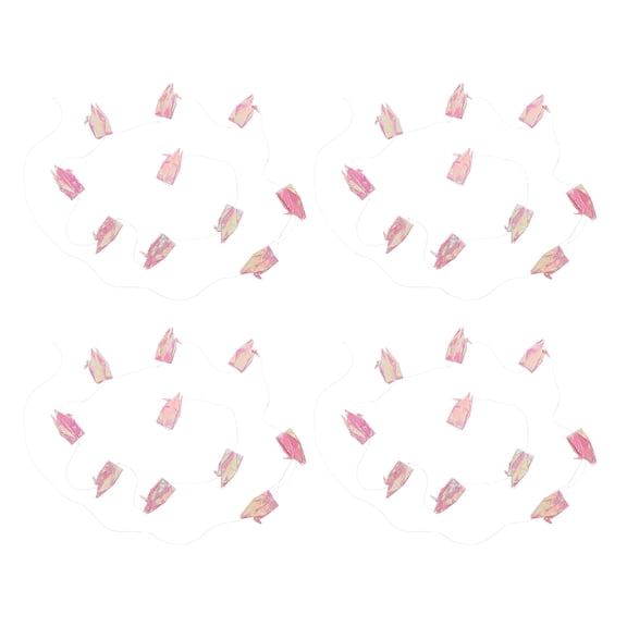Ostracsh 4pcs Origami Paper Crane Garlands for Rustic Wedding Party Decorations Rainbow Origami Cranes Folded Bird Streamers for Kids Party Decoration Pink