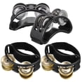 thumbnail image 1 of Raindrops Ergonomic Double Row Foot Tambourine Set of 4 with Clear Sound for Music and Dance, 1 of 7