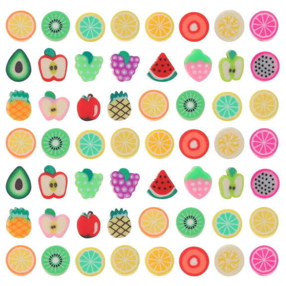 FOMIYES 500 Pieces Soft Clay Fruit Beads in Assorted Colors for Handmade Jewelry and Crafting Supplies