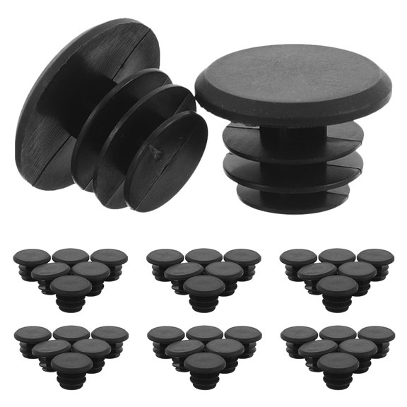 Raindrops 50Pcs Cycling Handlebar End Caps Plastic Bar End Plugs for Bikes Black