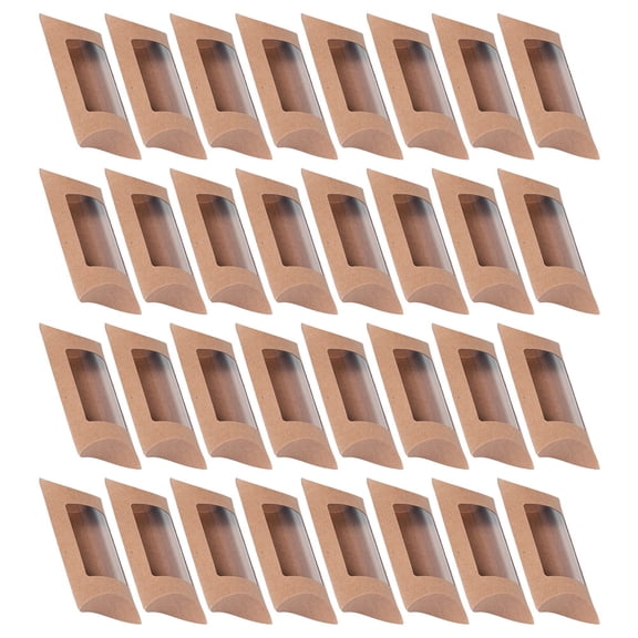 Raindrops Decorative Favor Box, Light Brown Kraft Paper, Creative Pillow Structure, Easy Assembly, 50Pcs