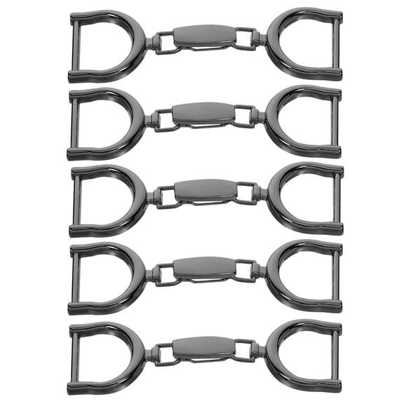Raindrops 5Pcs Durable Metal Chain Buckle Dark Grey for DIY Garments Belts and Handbag Decoration