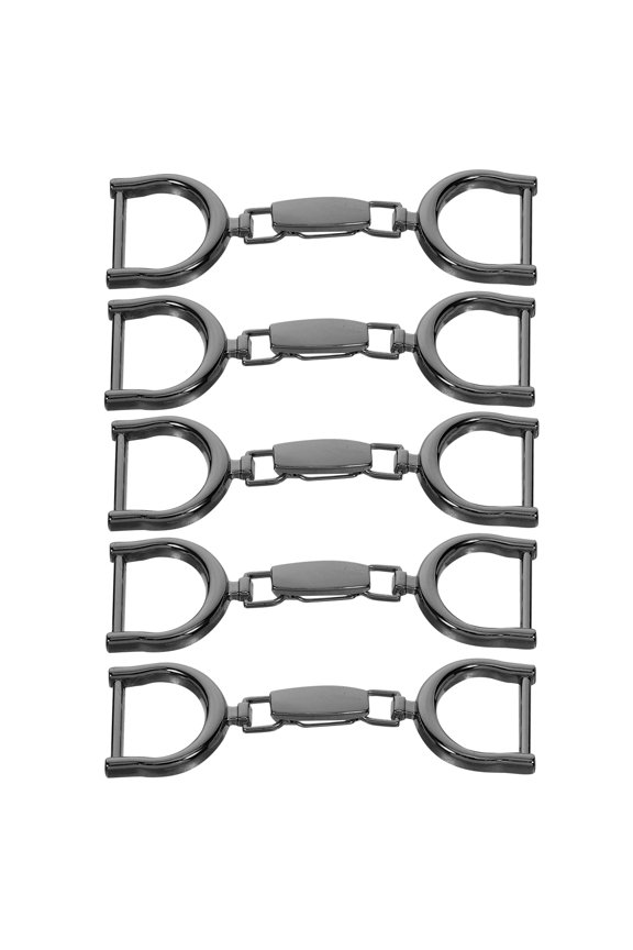 Raindrops 5Pcs Durable Metal Chain Buckle Dark Grey for DIY Garments Belts and Handbag Decoration