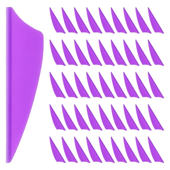 Raindrops Ostracsh Archery Vanes - Purple Plastic, Lightweight, and Easy to Install