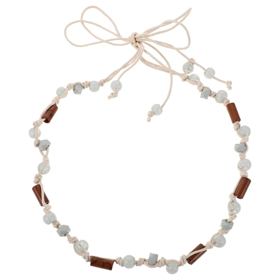 Ostracsh Boho Style Waist Belt: Women Hand-Woven Ethnic Rope Belt With Beaded - Fashionable Waist Chain For Dresses And Costume Decor