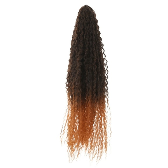 Raindrops Brown Deep Wave Crochet Hair Extensions with Lightweight High Temperature Fiber for Afro Braiding