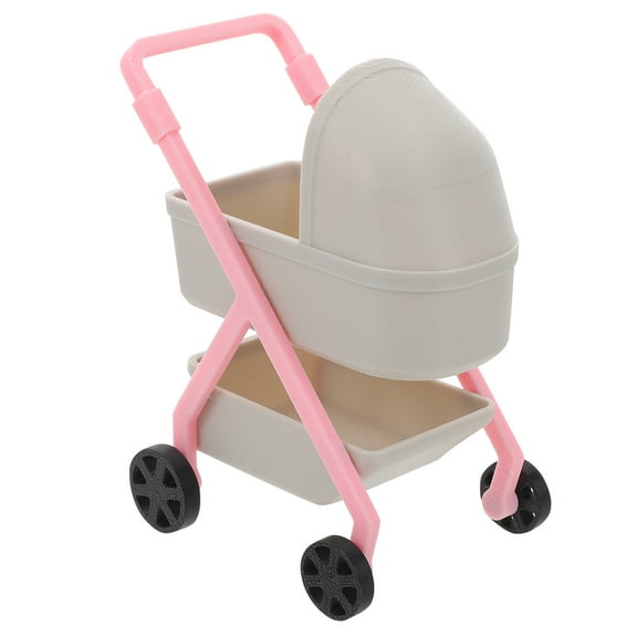 Ostracsh Dollhouse Stroller Toy: High Simulation 1:12 Miniature Baby Carriage For Dolls - For Kids' Play Party Games - Dollhouse Decoration And Accessories