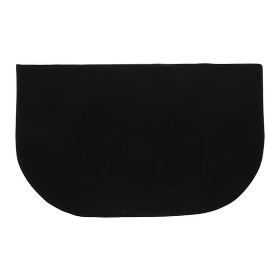 Raindrops Black Fireproof Mat for Fireplace Half Round Hearth Rug Heat Resistant Floor Protector