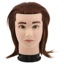 Raindrops Human Hair Mannequin Head for Barber and Hairdresser Practice in Brown Color