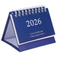 thumbnail image 1 of Raindrops 2026 Standing Desktop Calendar Dark Blue with Monthly Planner for Office and Study, 1 of 7