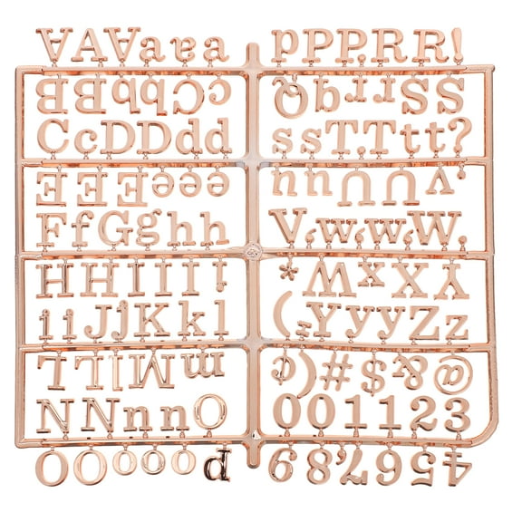 Raindrops Changeable Gold Felt Board Letters for Plastic Message Board Displays