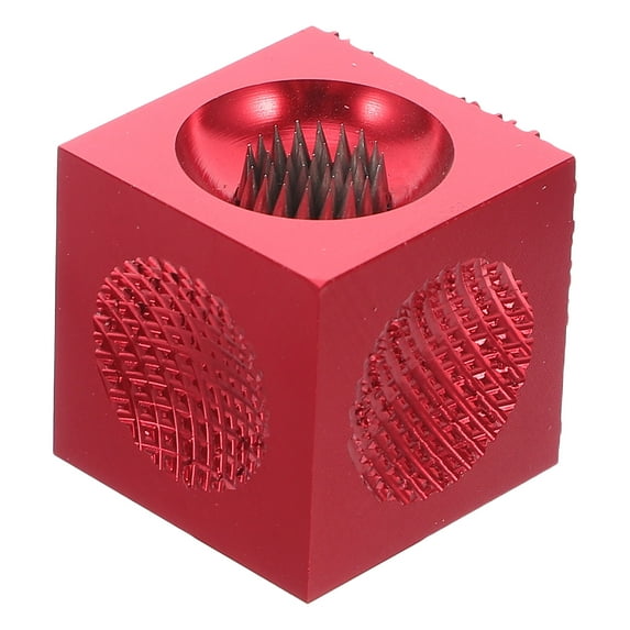 FOMIYES Red Pool Cue Tip Shaper Tool for Home Use with Precision Needle for Billiard Cue Maintenance