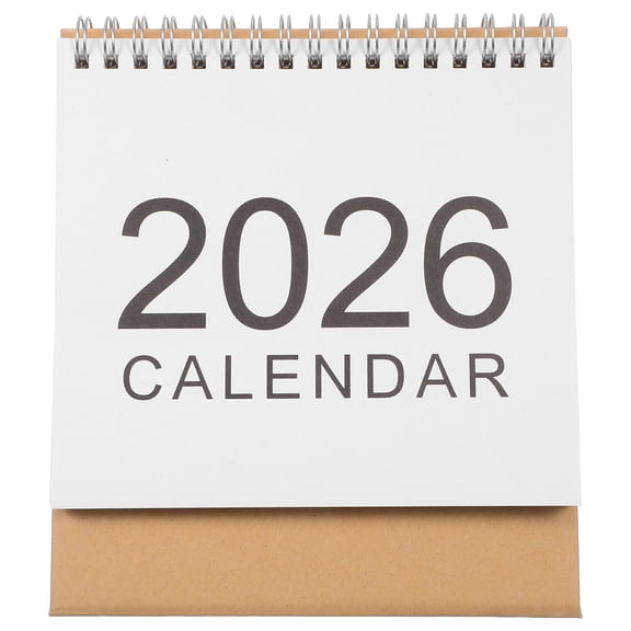 Raindrops 2026 Small Desk Calendar Paper Thick Pages White for Table Organizer