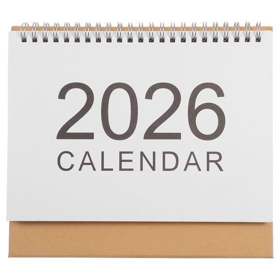 Raindrops 2026 Academic Desk Calendar White Full Year Schedule Planner