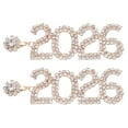 thumbnail image 1 of Raindrops Golden Rhinestone Earrings 2026 for Festive Holiday Events, 1 of 7
