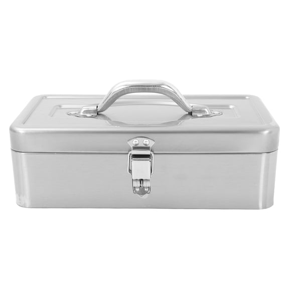 Raindrops Portable Stainless Steel Tool Chest Large Capacity Metal Toolbox for Home and Car Repairs