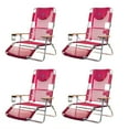 thumbnail image 1 of Ostrich 3-N-1 Light Aluminum Multi-Position Reclining Beach Chair, Pink (4 Pack), 1 of 7