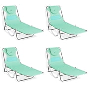Ostrich Chaise Lounge Folding Sunbathing Poolside Beach Chair 4 Pack