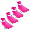thumbnail image 1 of Ostrich Comfort Lounger Face Down Sunbathing Beach Chair, Pink (4 Pack), 1 of 6