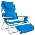thumbnail image 1 of Ostrich The Deluxe 3N1 Lightweight Outdoor Beach Lounge Chair with Footrest, Blue, 1 of 10