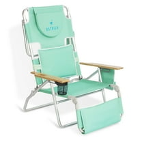 Open Box Ostrich Deluxe 3N1 Outdoor Lawn Beach Lounge Chair w/Footrest, Teal