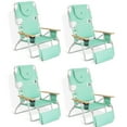thumbnail image 1 of Ostrich Deluxe Padded 3-N-1 Outdoor Folding Beach Chair, Teal (4 Pack), 1 of 12