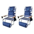 thumbnail image 1 of Ostrich Deluxe Padded 3-N-1 Outdoor Lounge Reclining Beach Chair, Blue (2 Pack), 1 of 12