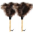 thumbnail image 1 of Ostrich Feather Duster 14 inch Feather Duster Fluffy Natural Genuine Ostrich Feathers with Wooden Handle and Eco-Friendly Reusable Handheld Ostrich Feather Duster for Cleaning Supplies, 1 of 6