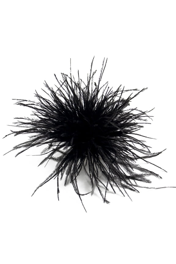 Ostrich Feather Material Brooch Pins Feather Lapel Pins Gift for Woman Men