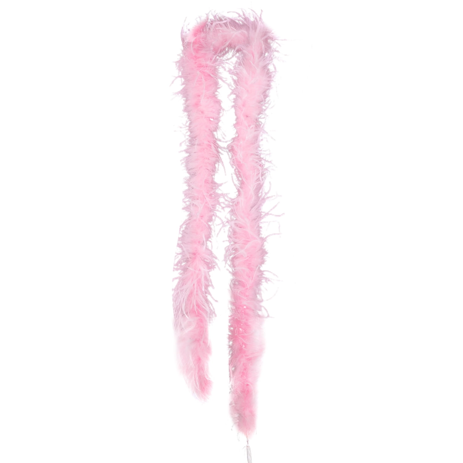 Ostrich Feather Scarf – DIY Craft, Dance, Wedding & Party Costume Accessories, Soft Pink Feathers