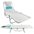 thumbnail image 1 of Ostrich Ladies Comfort Lounger, Foldable Beach Camping Pool Chair, White, 1 of 6