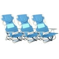 thumbnail image 1 of Ostrich Ladies Comfort On Your Back Outdoor Backpack Beach Chair, Blue, (3 Pack), 1 of 8
