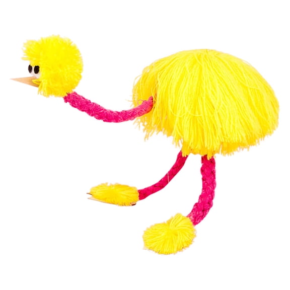 Ostrich Marionette String Puppet Hand-Operated Moving Bird Plush Toy Interactive Theater Storytelling Prop Family Living Room Staging Present