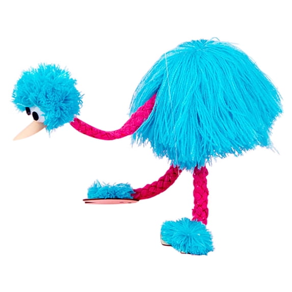 Ostrich Marionette String Puppet Interactive Toy Blue Bird Hand Puppet for Role Playing and Creative Expression Theater and Hobby Activities