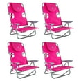 thumbnail image 1 of Ostrich On-Your-Back Outdoor Lounge 5 Position Reclining Beach Lake Chair 4 Pack, 1 of 7