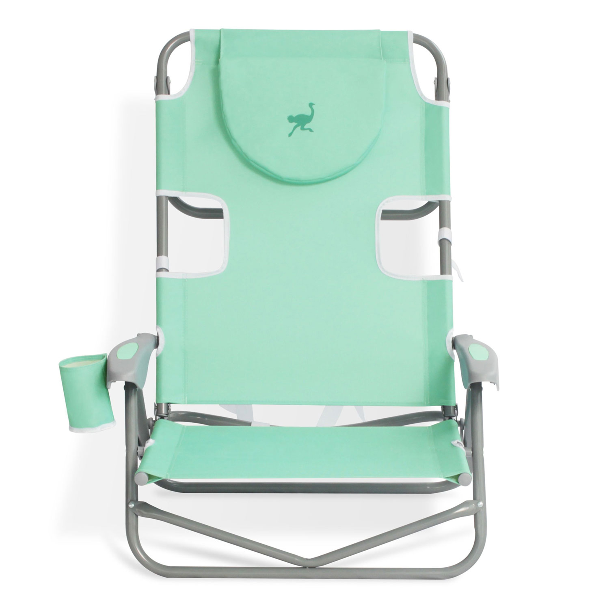 Ostrich On-Your-Back Outdoor Reclining Beach Pool Camping Chair, Teal - image 1 of 12