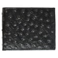 thumbnail image 1 of Ostrich Print Cowhide Leather Bifold Wallet with Flip ID window & Credit Card Slots 71053 OS, 1 of 34