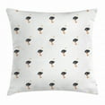 thumbnail image 1 of Ostrich Throw Pillow Cushion Cover, Zoo Baby Camel Birds Savannah Exotic Mammal Pattern Farm Wild Life, Decorative Square Accent Pillow Case, 18 X 18 Inches, Dark Blue Grey Orange White, by Ambesonne, 1 of 2