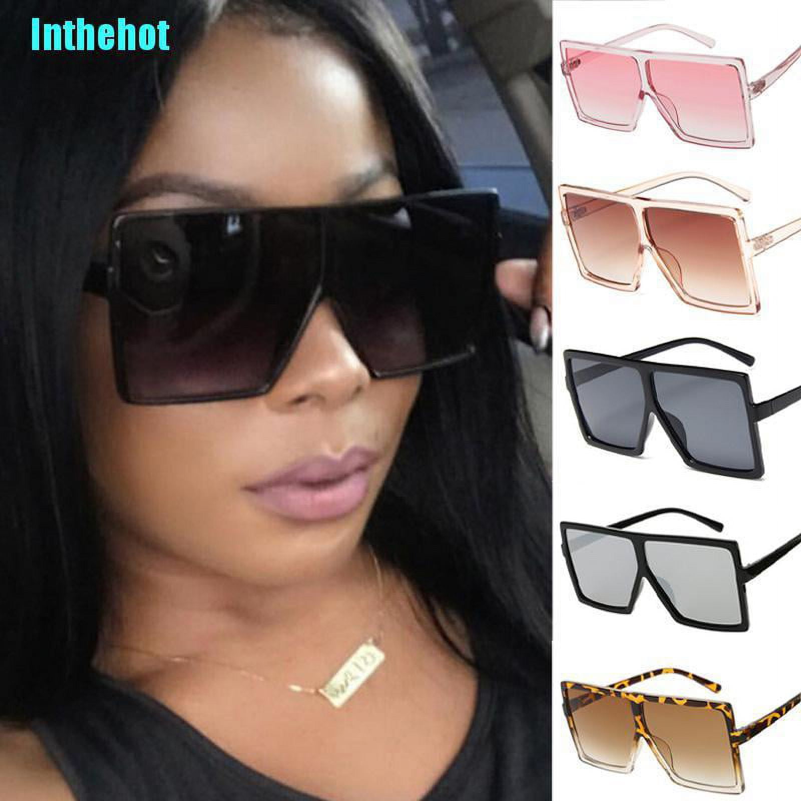 Ostrifin 1 Pcs Big Square Sunglasses Women Men Vintage Metal Oversized Shades Eyewear New Random Color