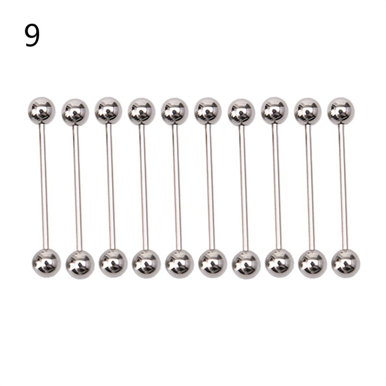 Solid 925 Silver | 16G 4mm Double Ball Straight Barbell Nipple Ring | –  Sturdy South