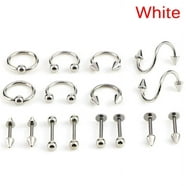 Pack of Two Piercing Forceps One septum forceps and One slotted metal ...