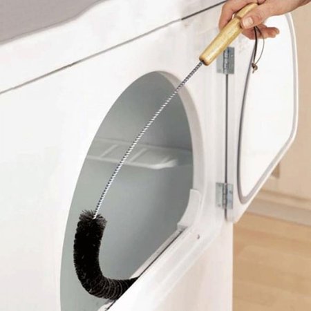 Ostrifin Long Black Washing Machine Clothes Dryer Cleaning Brush Vent Trap Cleaner