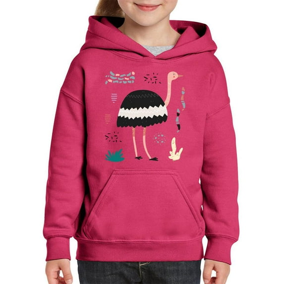 Ostritch Doodle Safari Hoodie Juniors -Image by Shutterstock, x-Large
