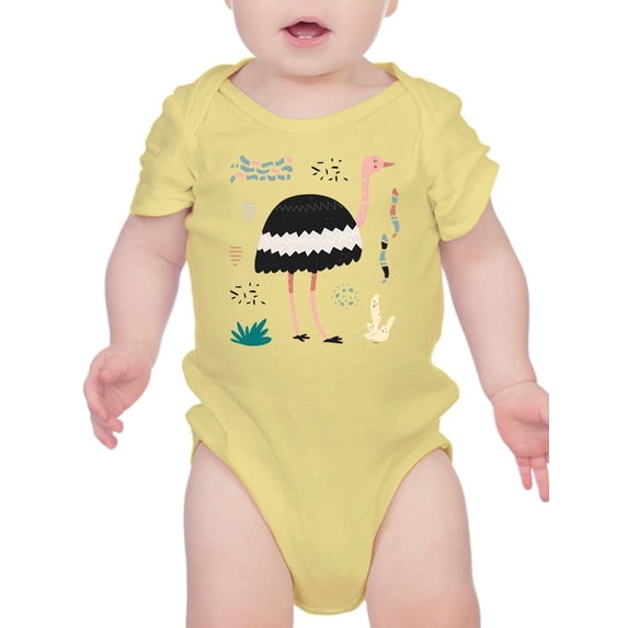 Ostritch Doodle Style Safari Bodysuit Infant -Image by Shutterstock, 18 Months