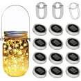 Ostritec Solar Mason Jar DHF10 Lights Lids, 12 Pack Fairy Lights(Jars