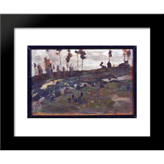 Ostrovenka suburbs 20x24 Framed Art Print by Nicholas Roerich